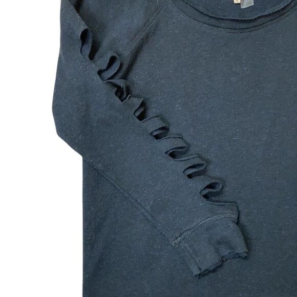 Chaser Black Cut Out Long Sleeve Crew Neck Sweatshirt Size Small - Picture 4 of 9